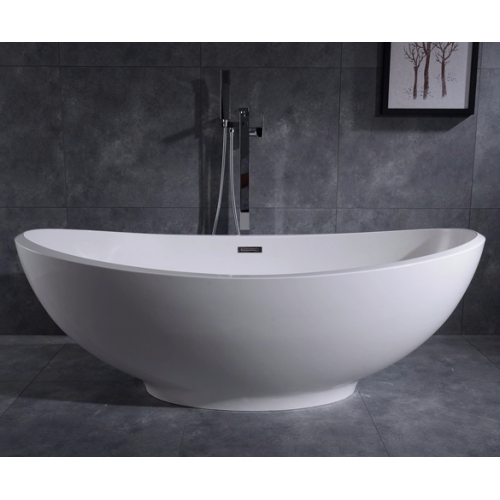 Freestanding Rectangular Soaking Tub Acrylic Elliptical Bowl Bathtubs Free Standing