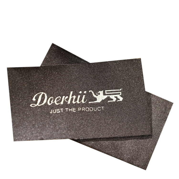 Factory Price Custom Size Name Logo Folded Woven Neck Labels