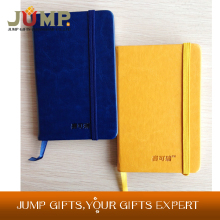 Hot selling leather notebook,cheapest gift notebook with elastic strap