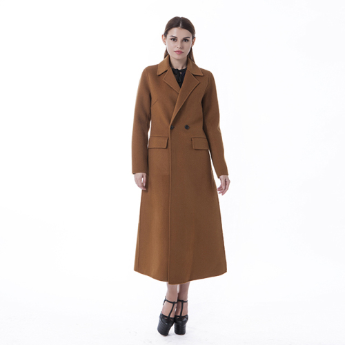 Fashion chocolate cashmere overcoat