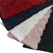 14cm Wide Red Embroidered Fabric Mesh Trimming