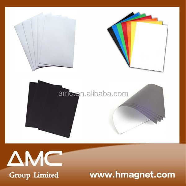 printable Flexible Rubber Magnets sheet/roll with white PVC