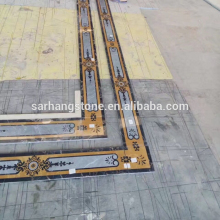 Hotel flooring marble medallion colorful border designs