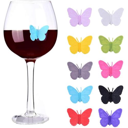 Marqueur de bouteille de verre de vin de silicone créatif personnalisé