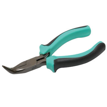 Bent Nose Pliers, OAL 135mm, Dual Color, Nonslip TPR Handles, 755