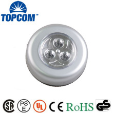 Silver Color ABS Material LED Mini Push Light