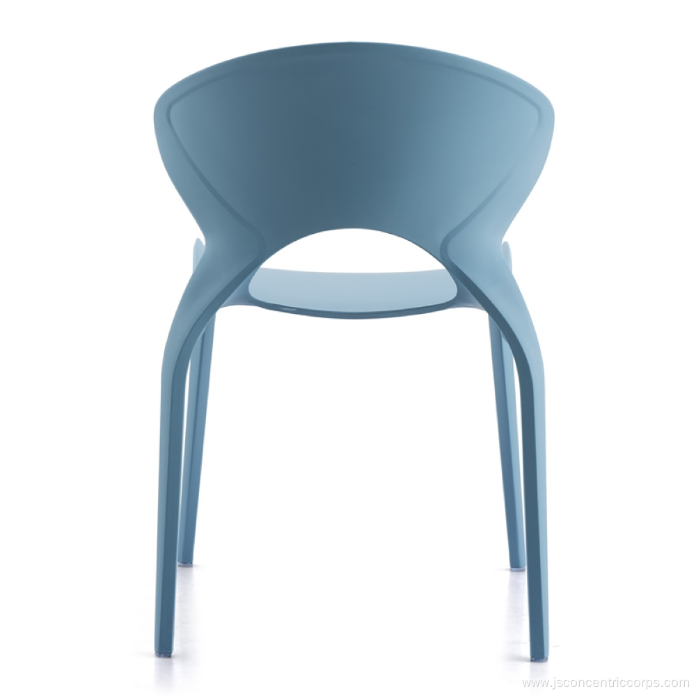 Modern design leisure stacking dining plastic chair