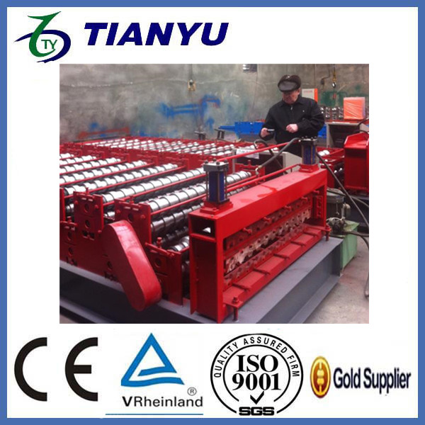 glazed roof sheet double layer roll forming machine