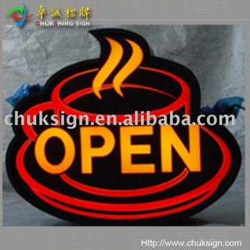 coffee shape LED open sign