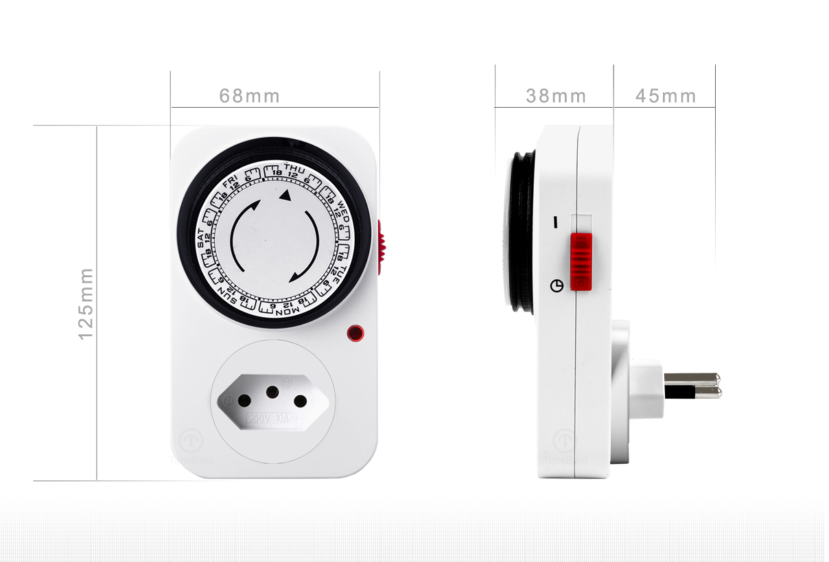 24hour Automatic Electric 220v Analog Mechanical Weekly Timer Socket ...
