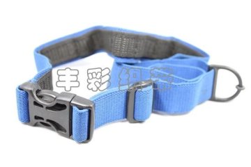 Blue luggage strap