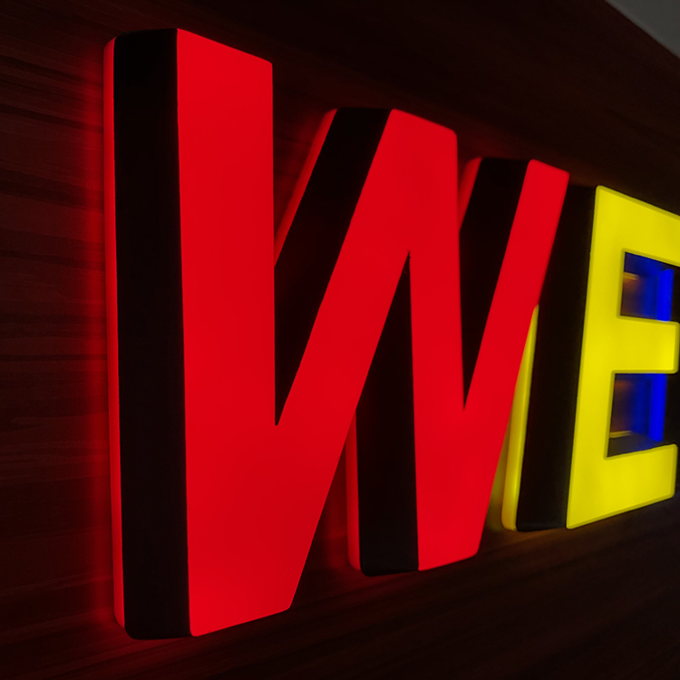 Backlit LED Channel 3D Letter Sign Illuminated Outdoor LED Open Signage