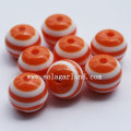 Round Shaped Zebra Striped Resin Beads Jewelry Charm