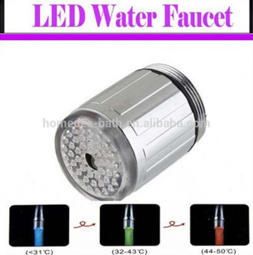 led color changing faucet light, water glow led faucet light