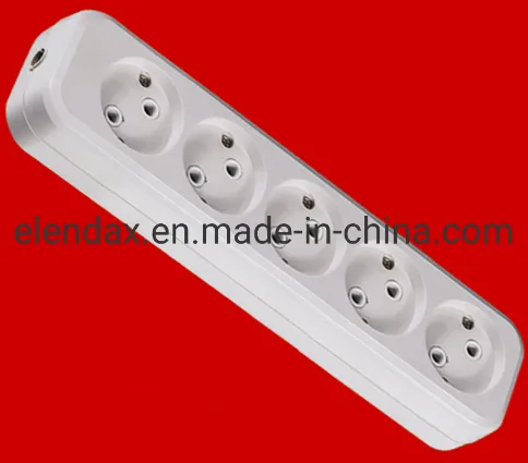 Европейская 6-контактная удлинительная розетка с заземлением (E8006E)