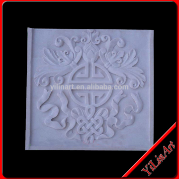 Marble Bas Relief Sculpture With Flower Carving(YL-F017)