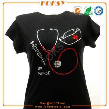 Hotfix rhinestones Nurse stethoscope appliques