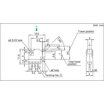 Printed circuit wiring Detection switch