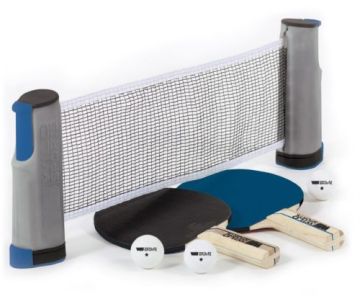 Portable Travel Ping Pong Set Expandable Retractable Table Tennis Net Paddles Balls