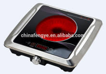 Black crystal ceramic hob