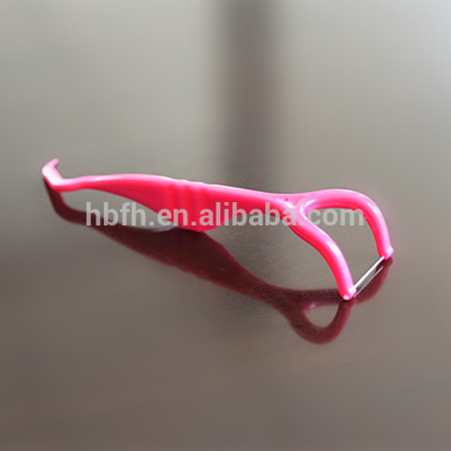 Plastic Y shape dental floss pick, toothpick