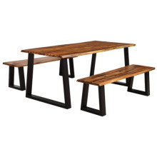 Acacia wood patio dining table set