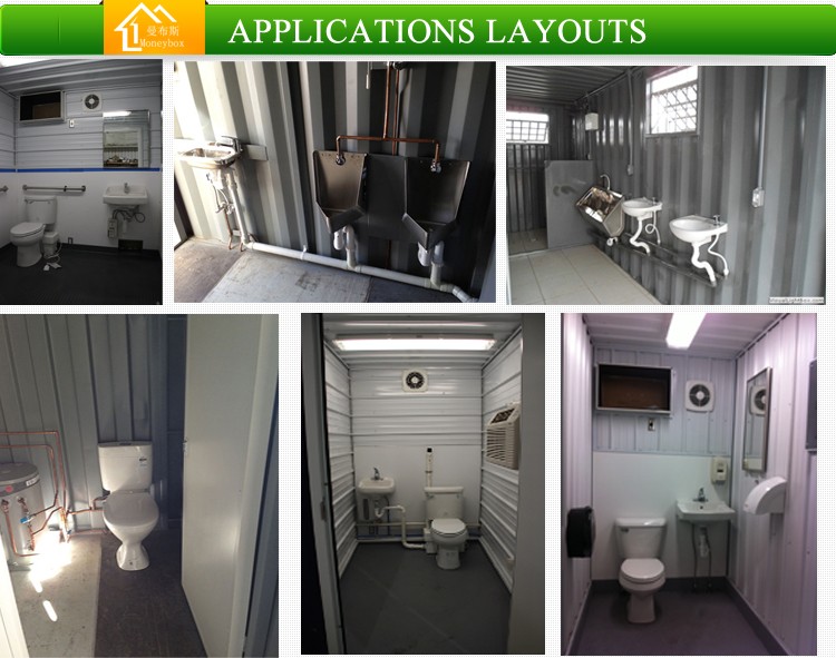 Favorable Price 20ft Easy Installation Container Toilet Prefabricated Bathroom