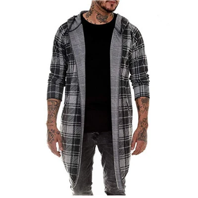 Simple Spring and Autumn Fashion Loose Plaid MID-Length Jacket