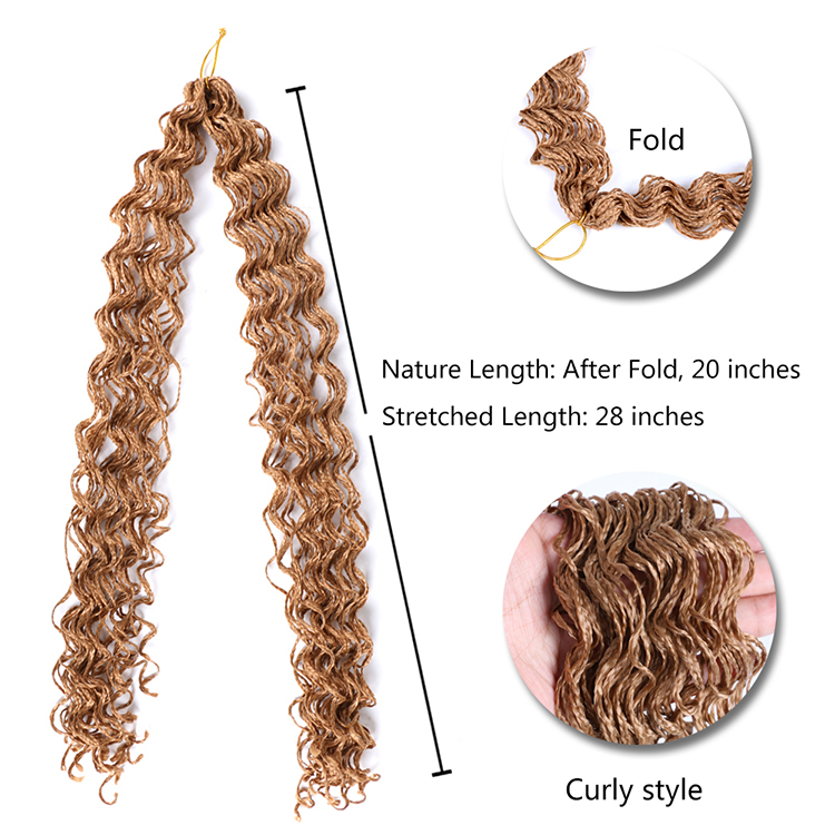Colorful Braiding Hair Extension Zizi Braids Synthetic Hair 22 inch Curly Straight Micro Braids