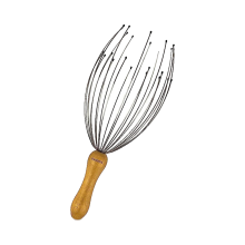 Wholesale Scalp Massager - Wood Handle Octopus Claw Head Scratcher for Relaxation