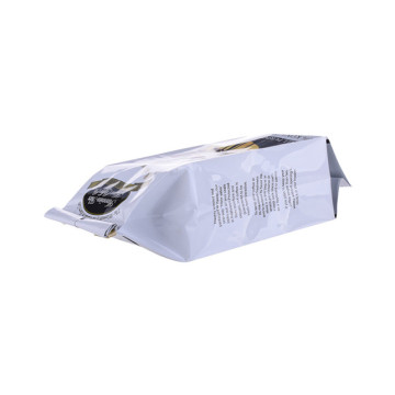 Bolsa de café de plástico de 2 libras impresa con lazo de estaño