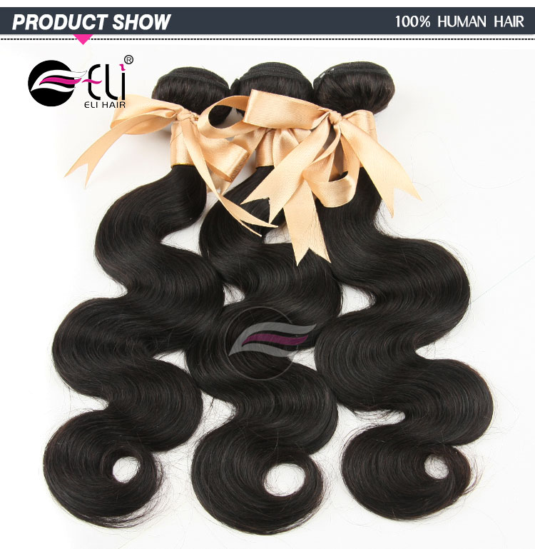 Young Girl Virgin hair Extensions Body Wave Brazilian Human Hair