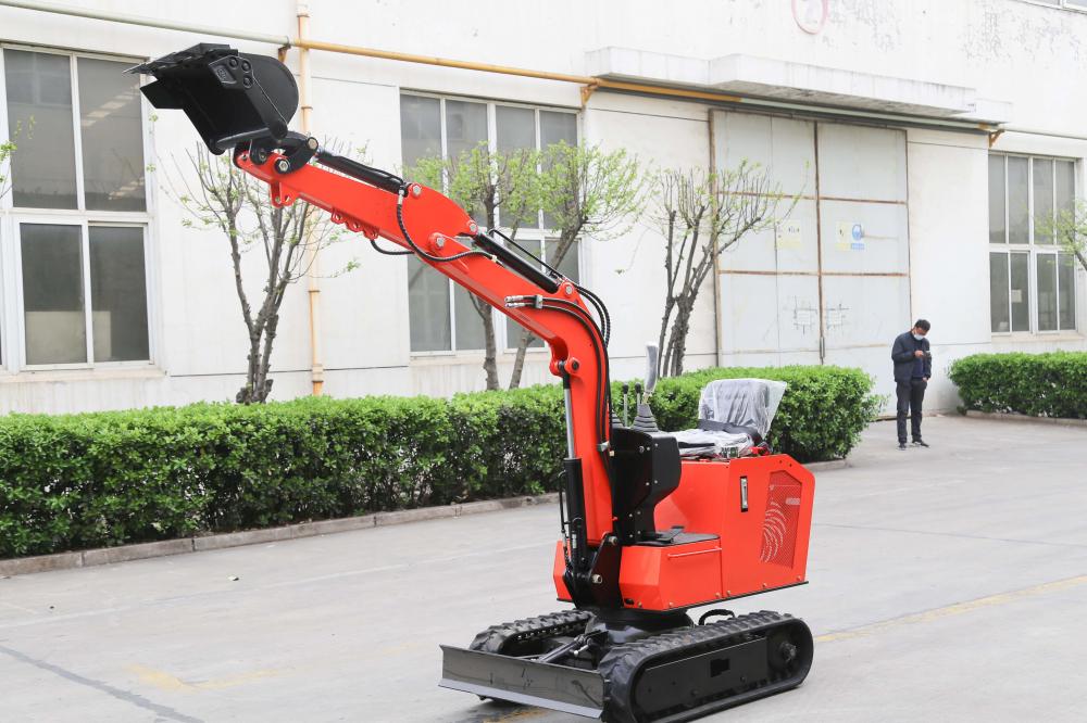 Máy đào mini điện mới 0,8TON Máy đào cao su