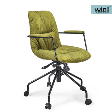 Modern Low Back Staff Fabric Chair