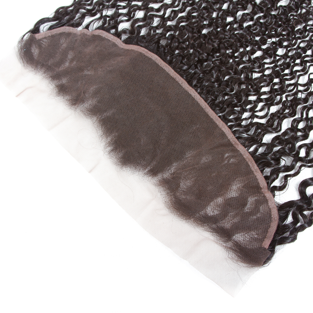 Fast Shipping 10A 13x4 Swiss Lace Natural Color 100% Brazilian Virgin Human Hair Jerry Curly 10"-20" Lace Frontal