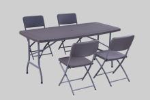 New Rattan Design Folding Plastic Table USE umbrella