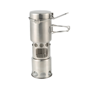 Exceptional Quality Huile De Cuisson Camping Equipment: Charcoal Spit & Wood Burning Stove Set