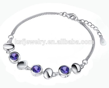 Wholesale 925 Silver CZ Bracelet Smart Bracelet 2015 Sterling Silver Jewelry