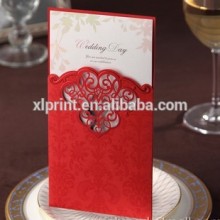 Laser Cut Wedding Card with ribbon tied bow for wedding