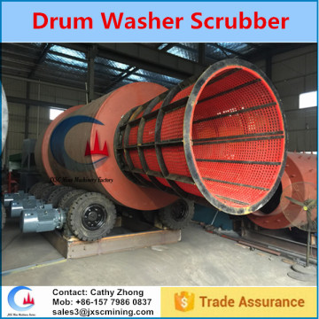 rotary drum scrubber for barite mining plant