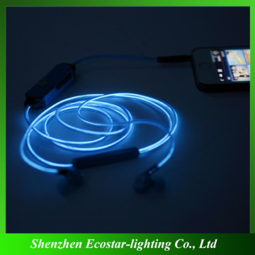 Cheap Glowing Earphone/EL Glowing Earphone for iPhone 6S