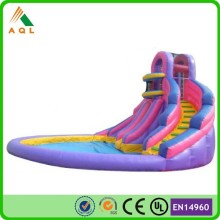 Hot new products for 2015 inflatable 8m pool slide/ inflatable pool slide and bouncer water
