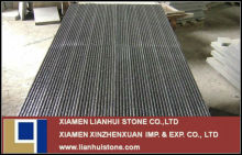 Grooved black pearl granite G684