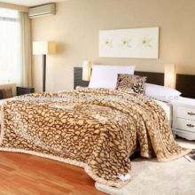 Embroidered raschel blanket