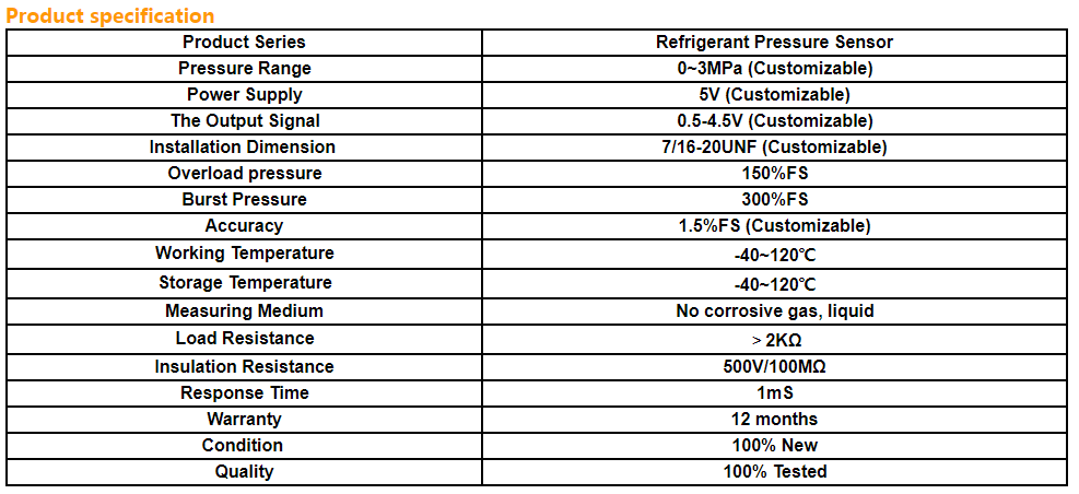HM8400A Ac refrigerant pressure sensor