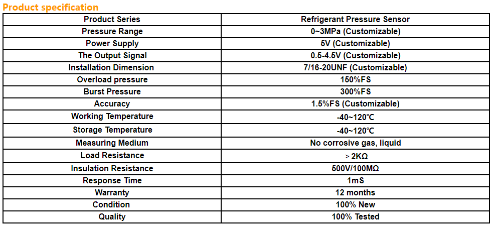 HM8400A Freon pressure sensor