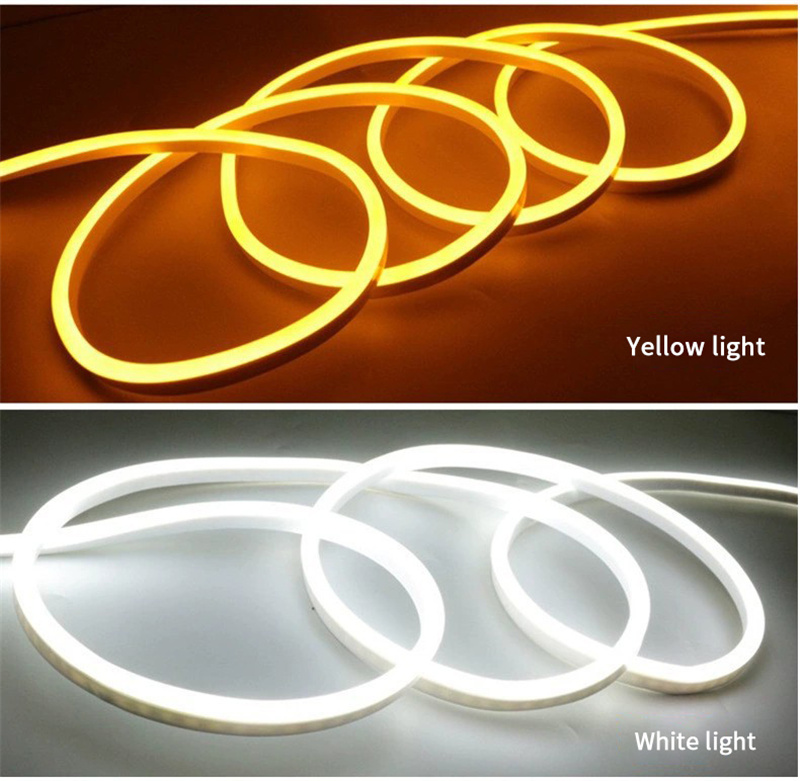220V Silicone PVC Led Neon Tube 8*16mm 120 leds Custom IP65 Outdoor Cuttable Rope Light Flex Neon Lights