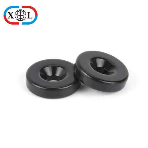 Strong black epoxy countersunk hole magnet for sale