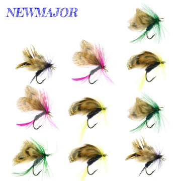 NEWMAJOR 10pcs/Box Hard Lure Fish Hooks for Trout and Salmon Fishing