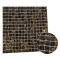 Gold line dark brown Morocco mosaic tiles